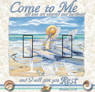 Matthew 11:28 Double Toggle SwitchStix Peel and Stick Switch Plate Cover Décor