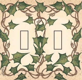 Ivy Double Toggle SwitchStix Peel and Stick Switch Plate Cover Décor