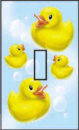 Ducky Single Toggle SwitchStix Peel and Stick Switch Plate Cover Décor