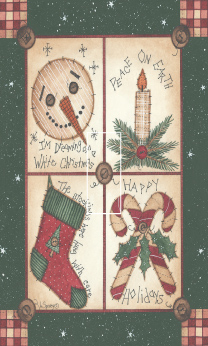 Christmas Sampler Fun 1A Single Toggle SwitchStix Peel and Stick Switch Plate Cover Décor