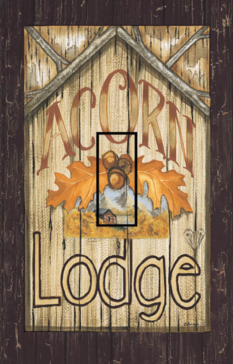 Acorn Lodge Single Toggle SwitchStix Peel and Stick Switch Plate Cover Décor