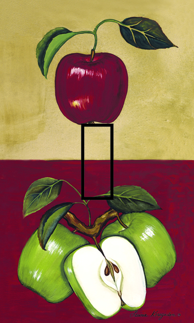 Apples & Vine Single Toggle SwitchStix Peel and Stick Switch Plate Cover Décor