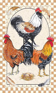Pretty Boy Roosters Single Toggle SwitchStix Peel and Stick Switch Plate Cover Décor
