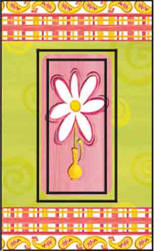Daisy Cool  and  Groovy Single Rocker SwitchStix Peel and Stick Switch Plate Cover Décor