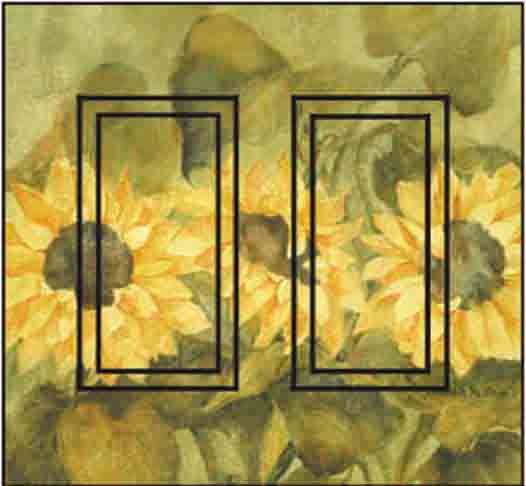 Sunflower Double Rocker SwitchStix Peel and Stick Switch Plate Cover Décor