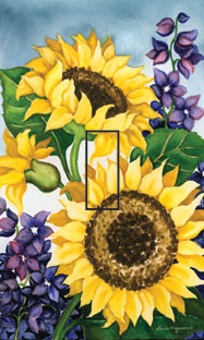 Sunflower Single Toggle SwitchStix Peel and Stick Switch Plate Cover Décor